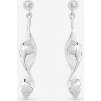 Inicio Women's Sterling Silver Plated Polished Twist Drop Earrings