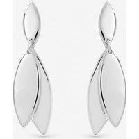 Inicio Women's Sterling Silver Plated Polished Double Drop Earrings