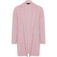 Yours Women's Longline Blazer in Dusty Pink | Size: 18