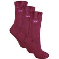 THMO Women's 3 Pairs Thick Winter Thermal Socks with Seamless Toe in Pink | Size: 4-8