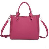 Fontanella Fashion Women's Noema Triple-Compartment PU Leather Top Handle Tote Bag in Rose