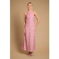 Oasis Women's Halterneck Maxi Dress in Rose Pink | Size: 10
