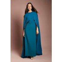 Coast Women's Cape Sleeve Maxi Dress in Teal | Size: 12