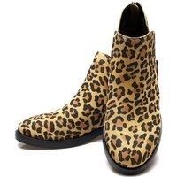 Lands' End Women's Leopard Print Suede Ankle Boots | Size: 5