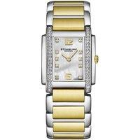 STHRLING Original Women's Stuhrling Serafine 4089 36mm Quartz MOP Dial Crystal Watch in Gold