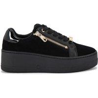 Carvela Women's 'Connected Zip' Suede Trainers in Black | Size: 4