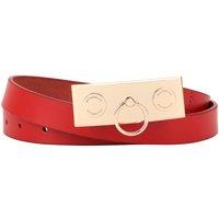 Paul Costelloe Women's Wanda Leather Belt in Red | Size: Medium