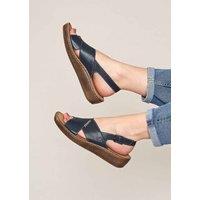 Moshulu Women's 'Santa Barbara' Slingback Crossover Sandals in Indigo | Size: 6