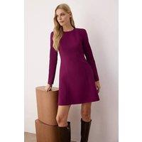 WOVCOR Women's Mini Woven Dress Flounce Skirt in Plum | Size: 8