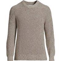 Lands' End Men's Marled Crew Neck Drifter Jumper in Beige | Size: Small