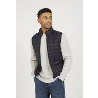 Brave Soul Men's Lightly Padded Box Quilted Gilet in Black | Size: Small