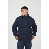Brave Soul Men's Knitted Padded Jacket in Navy | Size: XL