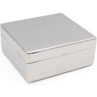 Silver Editions Rectangular Jewellery Box in Metallic Silver