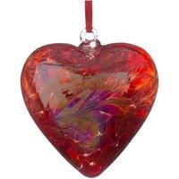 Sienna Glass 8cm Friendship Heart I Love You Red in Dark Red