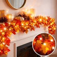 Dragodirect 2.3M 40 LED Autumn Leaf Garland String Light in Orange