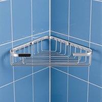 Showerdrape Clasico Wall Mounted Stainless Steel Chrome Large Basket in Silver
