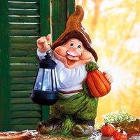 Gainsborough Solar Powered Garden Gnome Lantern, Weatherproof Polyresin