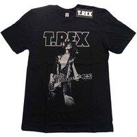 Rock Off officially Licensed Products T-Rex Glam Rock T-Shirt in Black | Size: Small