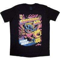 Rock Off officially Licensed Products Disney Lilo & Stitch Experiment 626 T-Shirt in Black | Size: Large