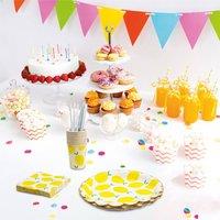 Cheetah 40 Piece Party Tableware Set Lemons | Size: 1 Pack
