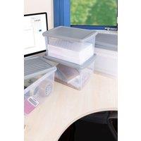 Wham Box 6x16L Stackable Plastic Storage Box & Lid in Clear