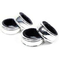 Silver Editions Silverplated Set of 4 Bottle Drip Collars in Silver