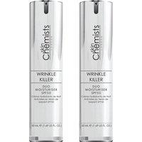 skinChemists professional Women's Wrinkle Killer SPF 50 Duo Moisturiser 50ml x 2 Duo Set in White | Size: 100ml