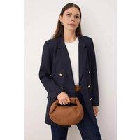 WOVCOR Women's Oval Knot-Handle Mini Shoulder Bag in Light Brown