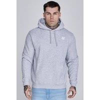 SikSilk Men's Essentials Hoodie in Grey | Size: Small