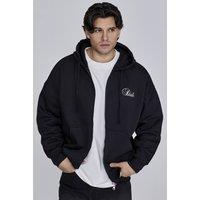 SikSilk Men's Essentials Full Zip Hoodie in Black | Size: Medium