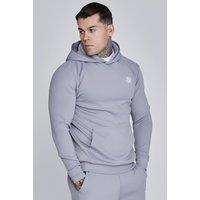 SikSilk Men's Essentials Poly Hoodie in Grey | Size: Medium