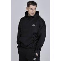 SikSilk Men's Essentials Poly Hoodie in Black | Size: Medium