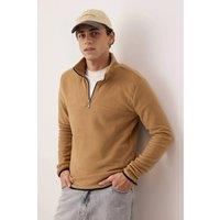 WOVCOR Men's Men's Half Zip Fleece Sweatshirt in Camel | Size: XS