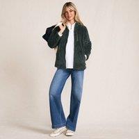 Lands' End Women's Softest Fleece Jacket in Bottle Green | Size: 10-12