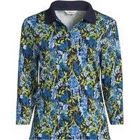 Lands' End Women's Petite Three-Quarter Sleeve Polo Shirt | Size: 14-16