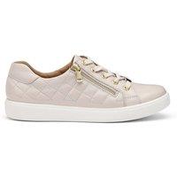 Hotter Women's 'Wonder' Quilted Trainers in Light Sand | Size: 3