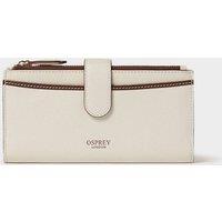 OSPREY LONDON Women's The Classic Savanna Leather Matinee Purse in Ivory