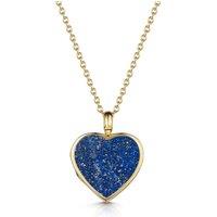 LOVELOX Lockets Women's Lapis Lazuli Modern Heart Locket in Gold