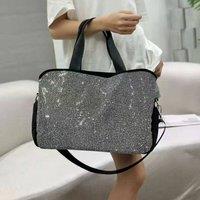 PEACH ACCESSORIES Women's Diamond Shimmer Tote Bag in Silver