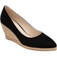 Lotus Women's Black 'Giselle' Microfibre Slip-On Wedge Shoes | Size: 7
