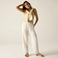 Regatta Women's Elbrie Elasicated Drawcord Trousers in Cream | Size: 20