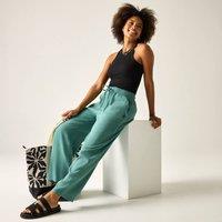 Regatta Women's Elbrie Elasicated Drawcord Trousers in Teal | Size: 10