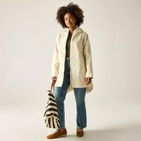 Regatta Women's Brianka Longline Hooded Waterproof Jacket in Cream | Size: 10