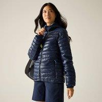 Regatta Women's Hurden Hooded Lightweight Quilted Jacket in Mid Navy | Size: 16