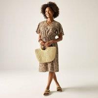 Regatta Women's Elona Cotton V-Neck Dress in Tan | Size: 16