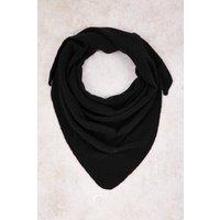 WOVCOR Women's Soft Brushed Knit Oversized Triangle Bandana Scarf in Black