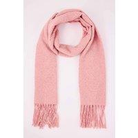 WOVCOR Women's Tassel Trim Boucle Knit Oversized Winter Scarf in Pink