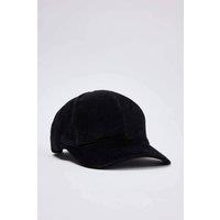 WOVCOR Women's Brushed Cashmere Panelled Baseball Cap in Black