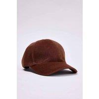 WOVCOR Women's Brushed Cashmere Panelled Baseball Cap in Brown
