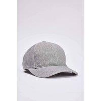 WOVCOR Women's Brushed Cashmere Panelled Baseball Cap in Grey
